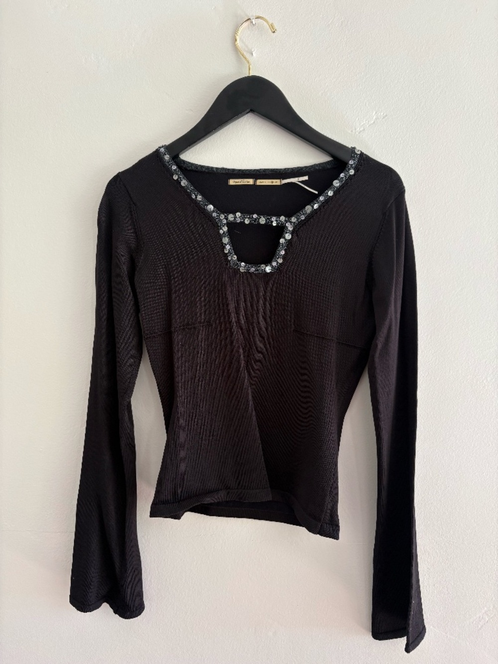 Max Studio/Black classic fine knit top/XS